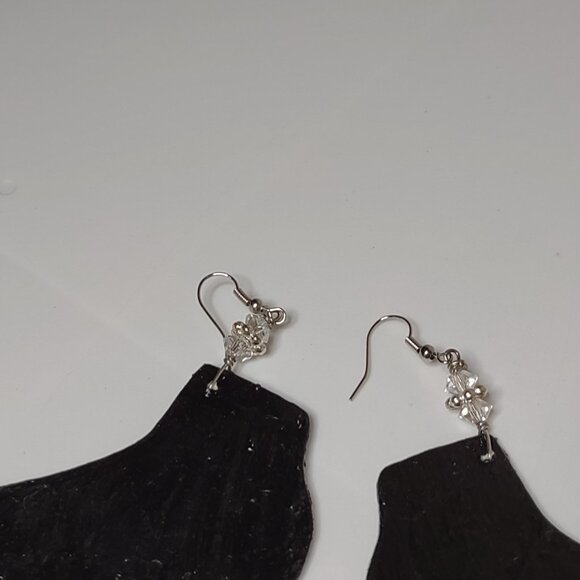 Blue Sparkle Roller Skate Dangle Earrings - Picture 7 of 9